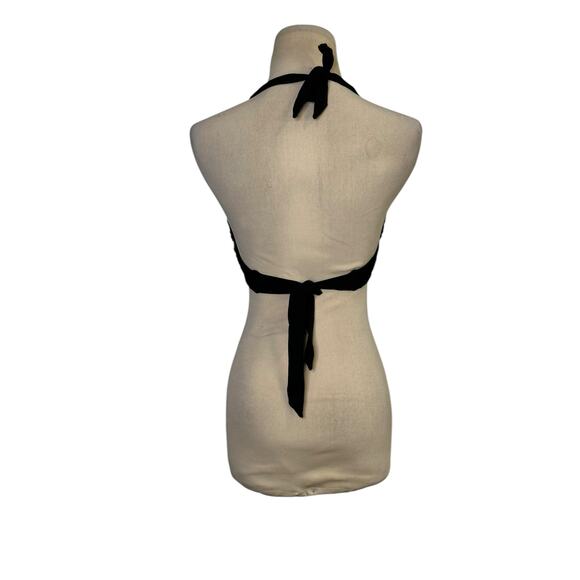 Robin Piccone Carly Lace Halter Bikini Top in Black Size XS - Picture 10 of 14